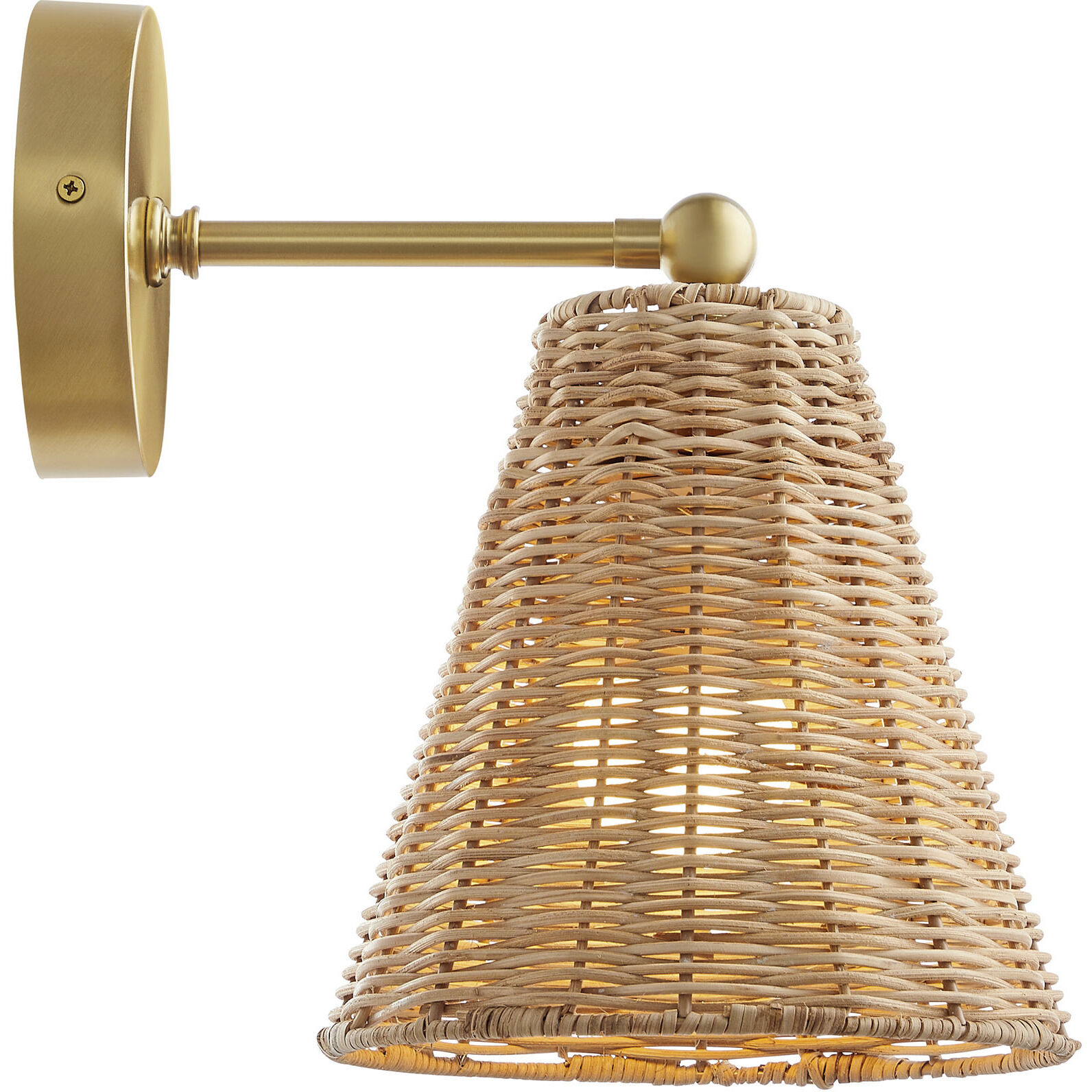 Bohemian 1 Light 8 inch Natural Brass Wall Sconce Wall Light