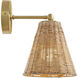 Bohemian 1 Light 8 inch Natural Brass Wall Sconce Wall Light