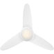 Loft 38 inch Matte White Downrod Ceiling Fans, Smart Fan