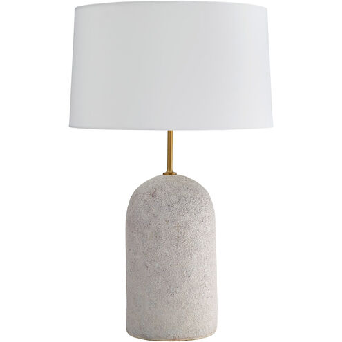 Capelli 29.5 inch 150 watt Ivory Volcanic Glaze and Antique Brass Table Lamp Portable Light