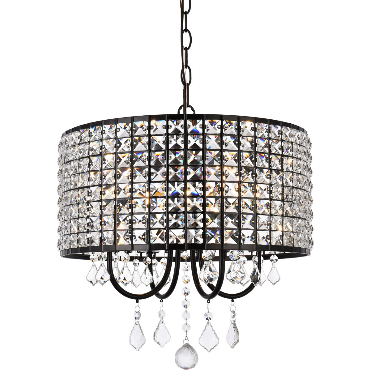 Elise 4 Light 17 inch Black Pendant Ceiling Light