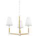 Mariana 3 Light 24 inch Textured White Chandelier Ceiling Light