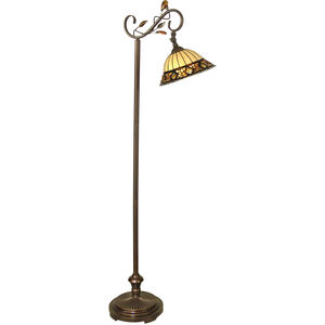 Evelyn 60 inch 75.00 watt Antique Golden Bronze Floor Lamp Portable Light