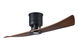 Atlas Lindsay 52 inch Matte Black with Walnut Blades Ceiling Fan, Atlas