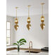 Pod LED 8.25 inch Legacy Brass Pendant Ceiling Light