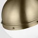 TOB by Thomas O'Brien Hanks 1 Light 13.25 inch Satin Brass Pendant Ceiling Light