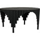 Royal Hall 56 X 56 inch Matte Black Dining Table