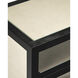 Deanna 72 inch Ivory and Black and Brushed Brass and Clear Console Table