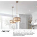 Carter LED 21 inch Burnished Gold Indoor Chandelier Ceiling Light