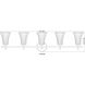 Belle 5 Light 42 inch Matte Black Bath Vanity Light Wall Light