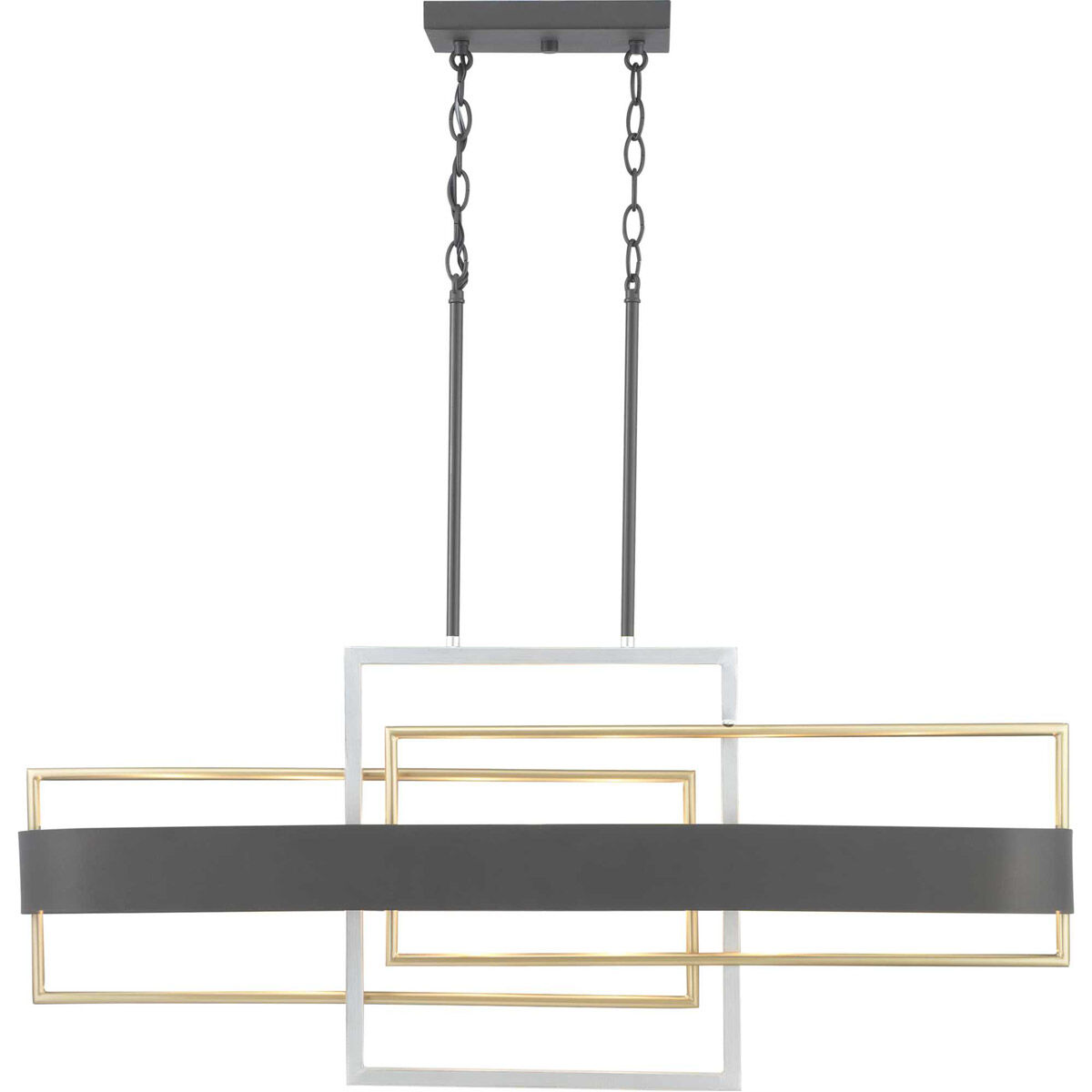 Adagio 6 Light 38 inch Matte Black Island Chandelier Ceiling Light, Design Series