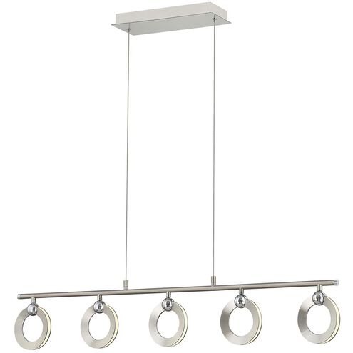 Hermosa 5 Light 43.5 inch Brushed Nickel Chandelier Ceiling Light