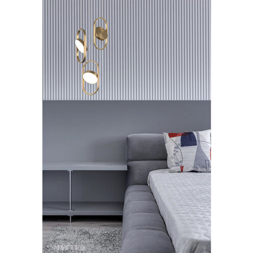 Kennedy LED 14 inch Aged Gold Brass Pendant Ceiling Light