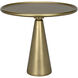Hiro 17 X 17 inch Antique Brass Side Table, Short