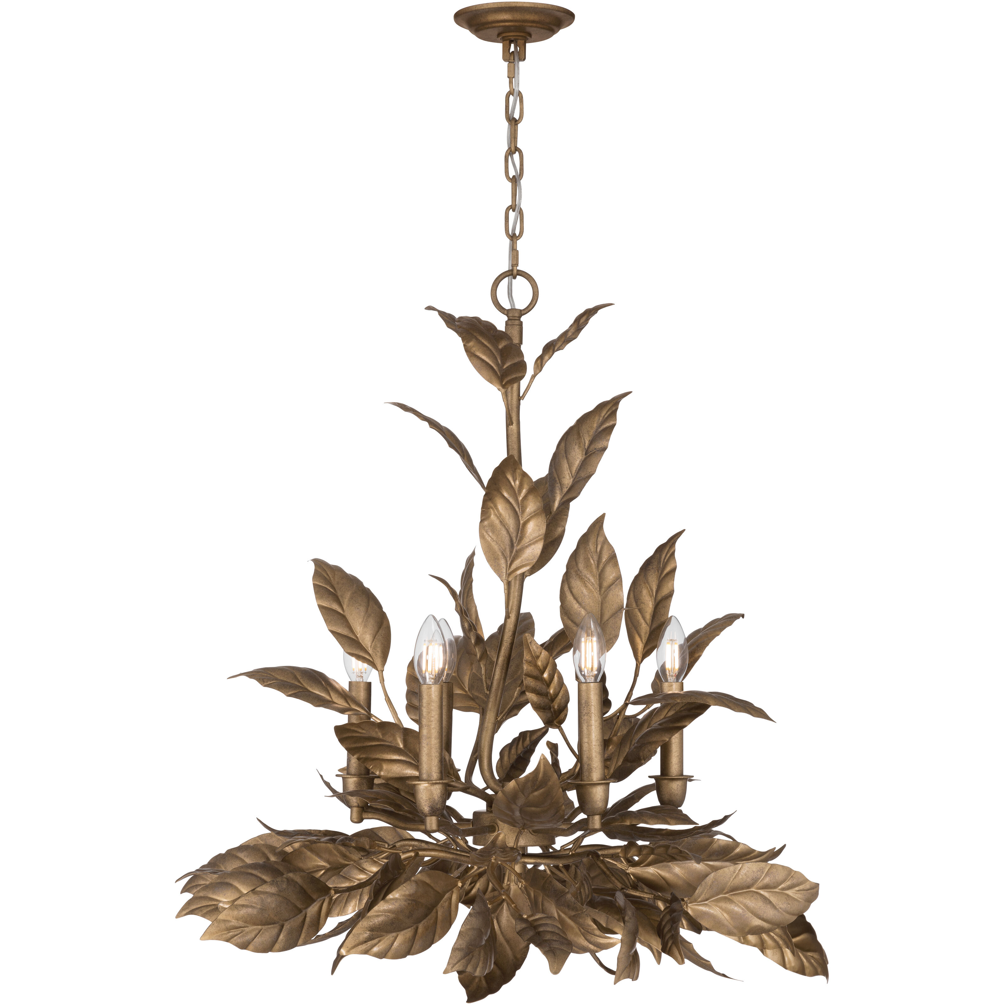 Seraphine 6 Light 28 inch Weathered Gold Chandelier Ceiling Light
