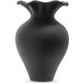 Ruffle 12.4 X 8.27 inch Vase in Black