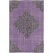 Zahra 36 X 24 inch Purple and Black Area Rug, Wool