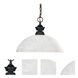 Riviera 1 Light 14 inch Olde Bronze Pendant Ceiling Light in White Linen Glass, 5