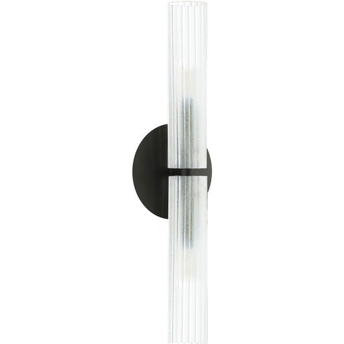 Wand 2 Light 4 inch Matte Black Wall Sconce Wall Light