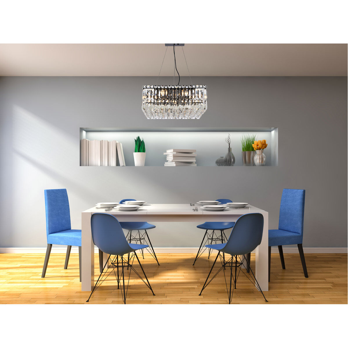 Maxime 12 Light 20 inch Black and Clear Chandelier Ceiling Light in Royal Cut