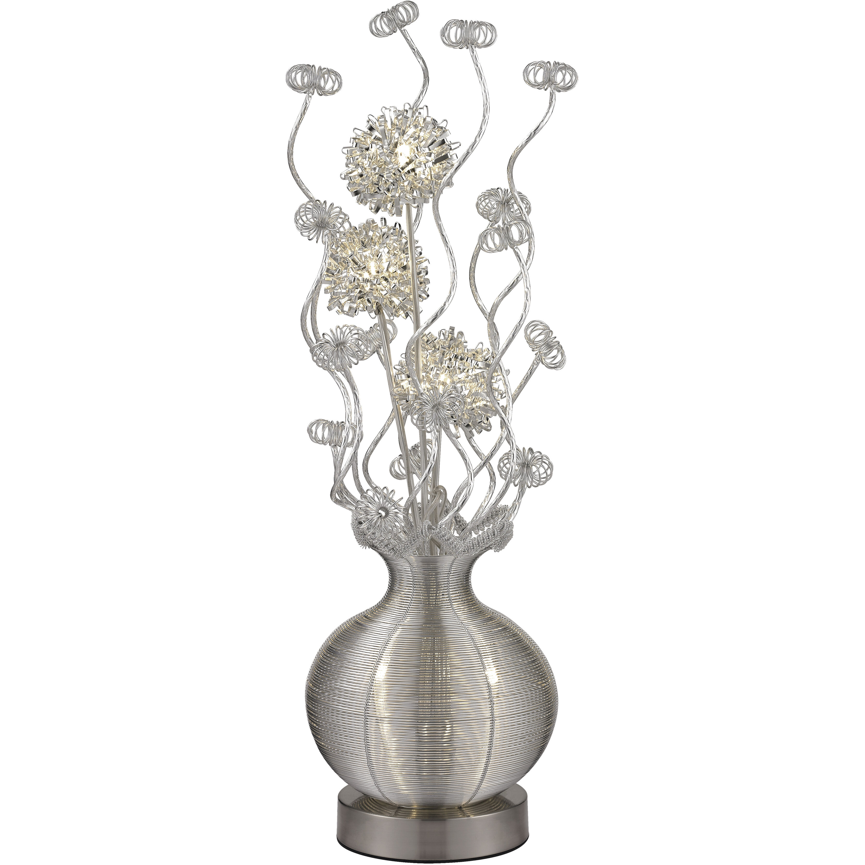 Lazelle 33 inch 7 watt Silver Table Lamp Portable Light