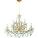 Maria Theresa 12 Light 29 inch Gold Chandelier Ceiling Light in Clear Italian