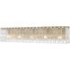 Glacier 5 Light 36.75 inch Modern Gold Vanity Wall Light