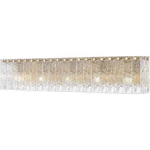 Glacier 5 Light 36.75 inch Modern Gold Vanity Wall Light
