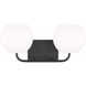 Rory 2 Light 18 inch Midnight Black Wall Bath Fixture Wall Light