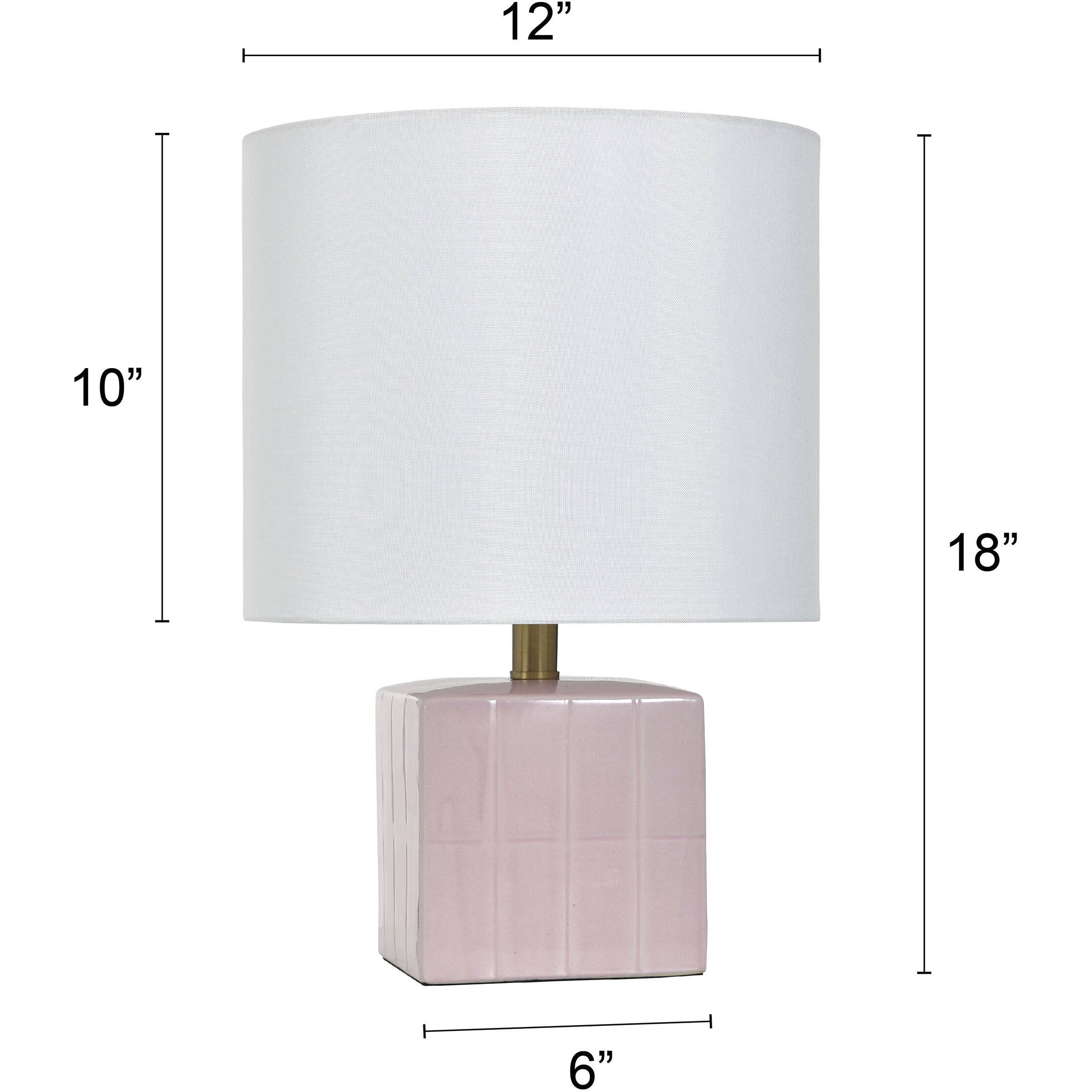 Matilda 18 inch 100 watt Pink Peony Table Lamp Portable Light
