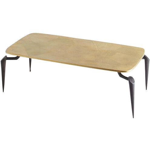Tarsal 53 X 25 inch Black and Gold Coffee Table