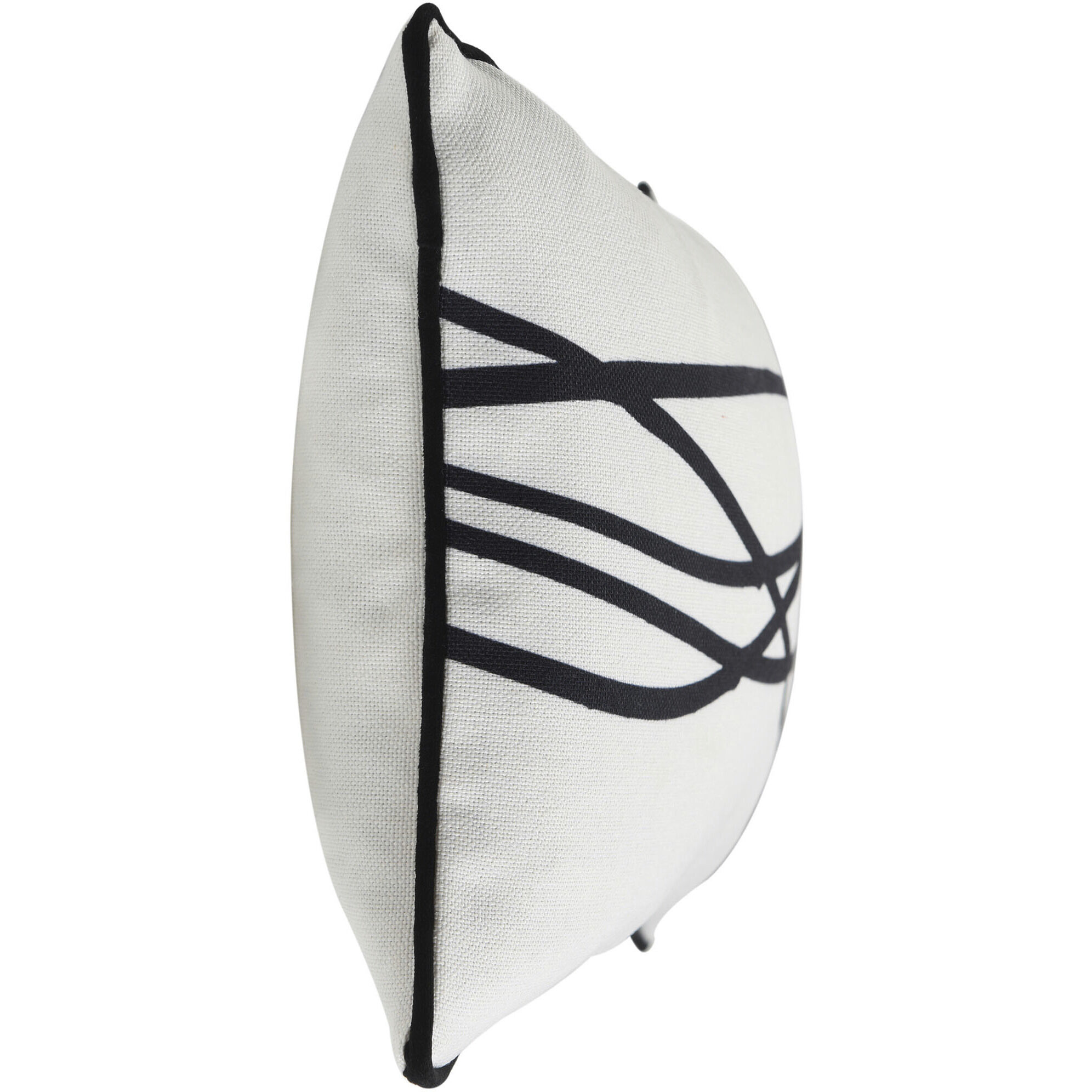 Amy 20 X 5 inch White and Black Pillow