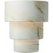Ambiance Terrace LED 12.75 inch Carrara Marble Wall Sconce Wall Light, Large