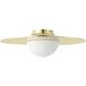 Solstice LED 22 inch Polished Brass Convertible Pendant Ceiling Light