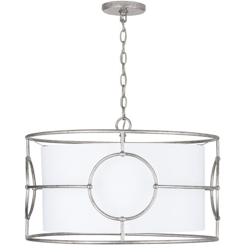 Oran 3 Light 22 inch Antique Silver Pendant Ceiling Light