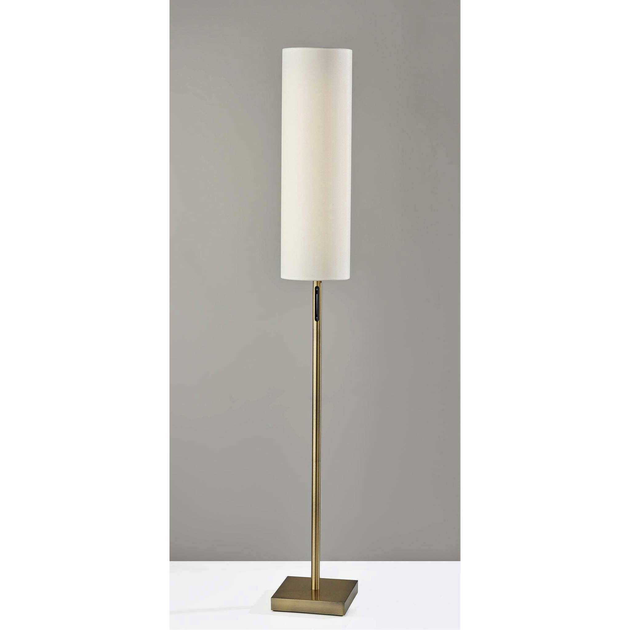 Matilda 62 inch 15.00 watt Antique Brass Floor Lamp Portable Light, with Smart Switch