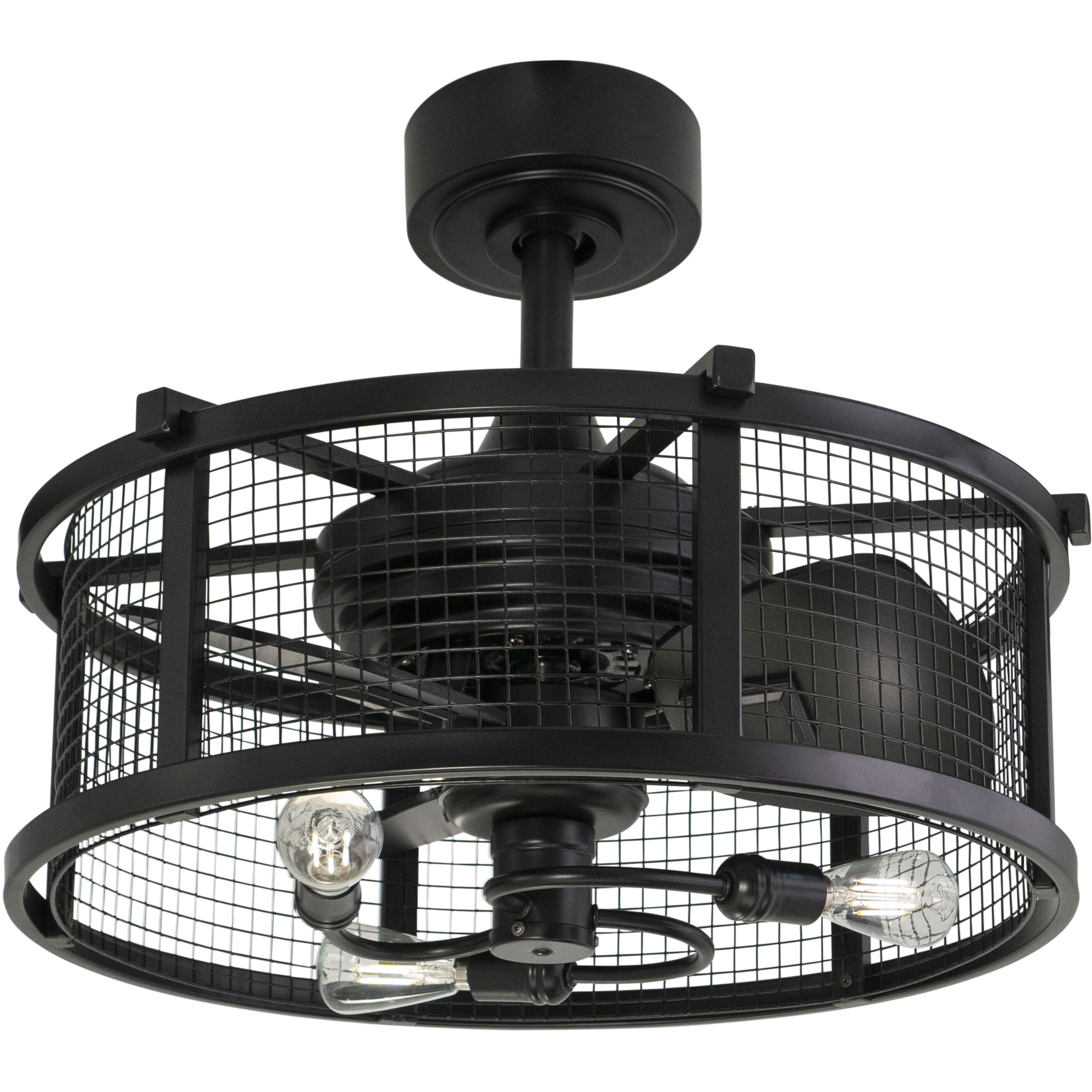 Humboldt 6.1 inch Black with Black-Dark Bronze Blades Ceiling Fan
