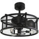 Humboldt 6.1 inch Black with Black-Dark Bronze Blades Ceiling Fan