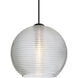 Kristall 6 LED Black Cord Pendant Ceiling Light