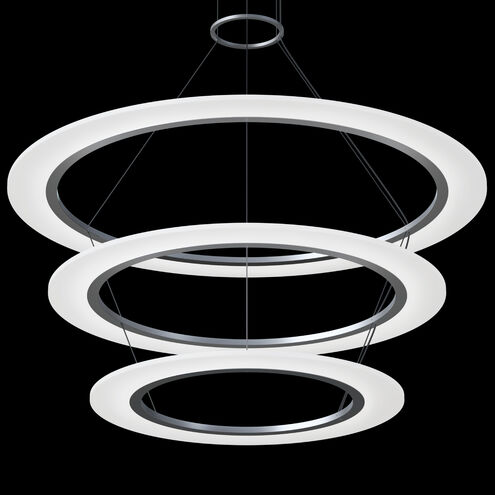 Arctic Rings LED 37 inch Bright Satin Aluminum Ring Pendant Ceiling Light