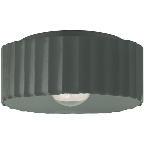 Radiance 1 Light 13 inch Pewter Green Flush Mount Ceiling Light