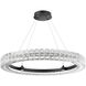 Asscher LED Matte Black Chandelier Ceiling Light, Ring