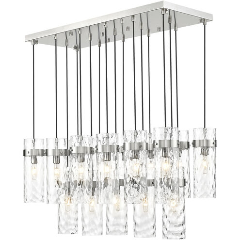 Fontaine Linear Chandelier Ceiling Light in Brushed Nickel