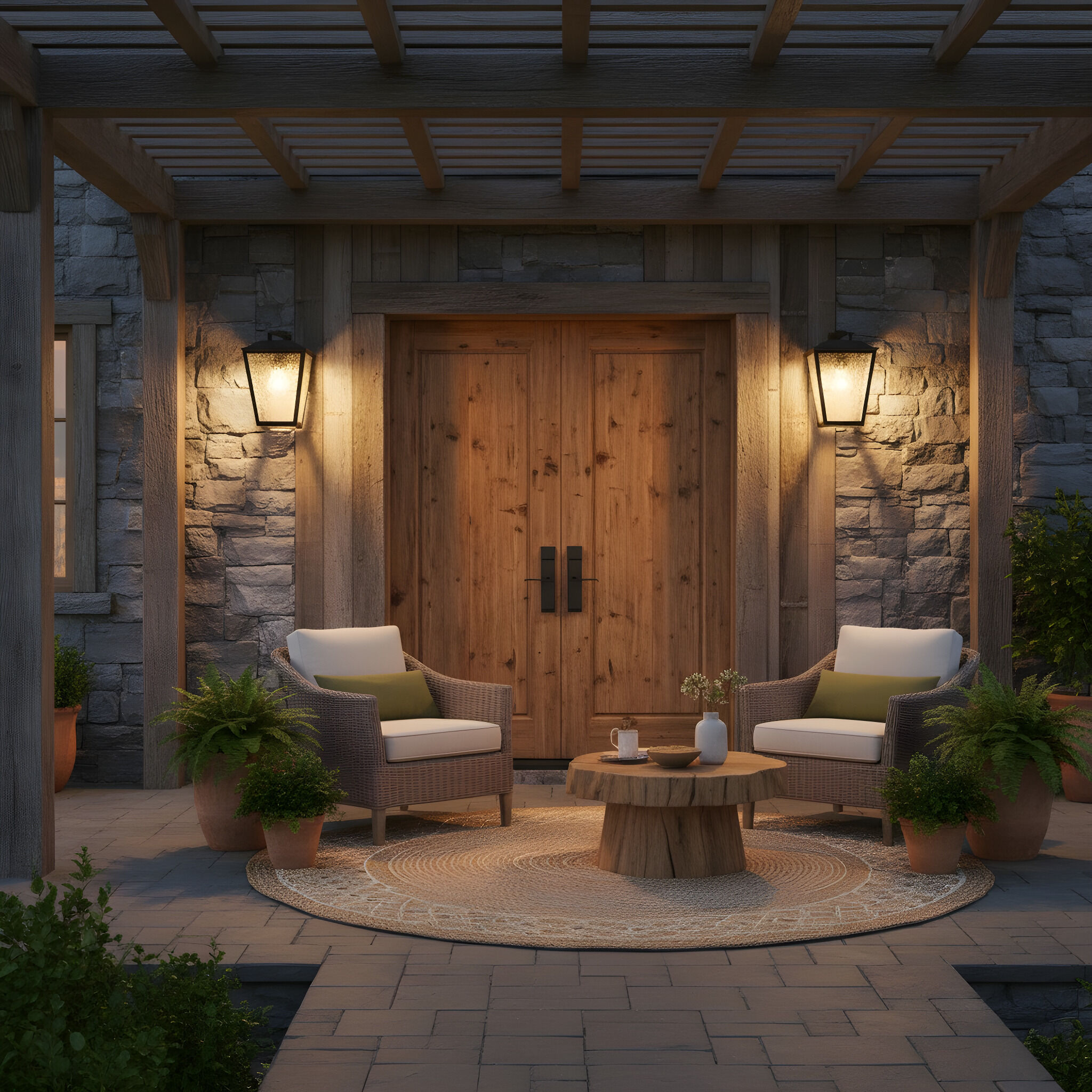 Drew & Jonathan Kennewick 1 Light 10 inch Textured Black Outdoor Wall Lantern, Small