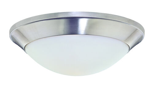 Rainier 1 Light 12 inch Satin Nickel Flushmount Ceiling Light