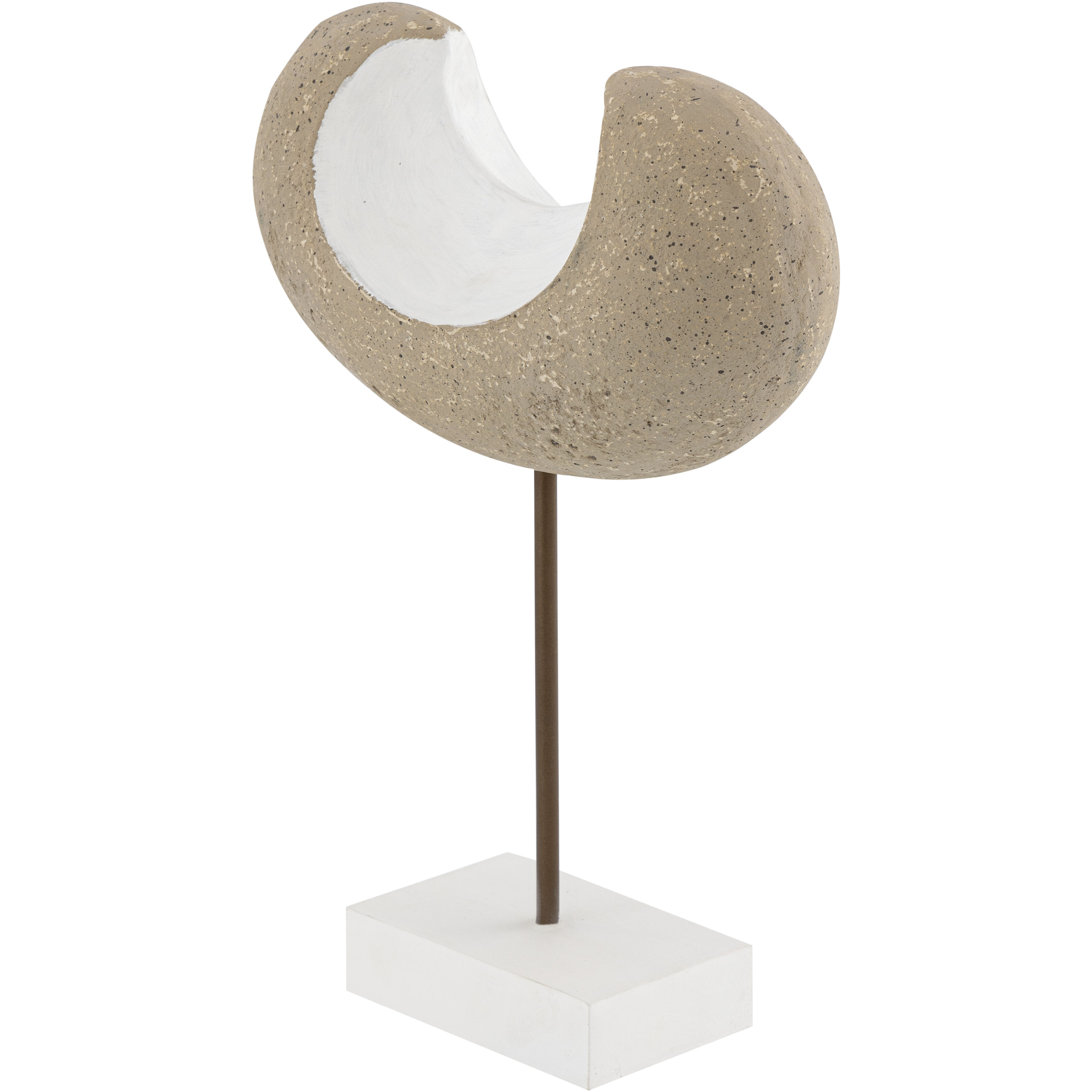 Don Beige with White and Bronze Object