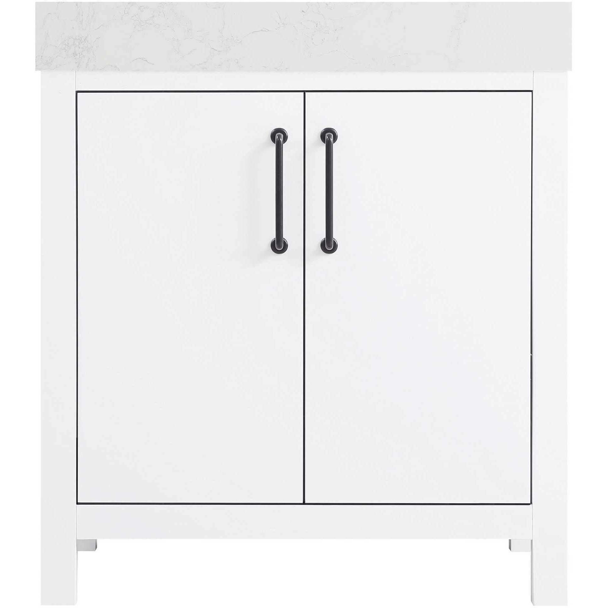Nathan 30 X 34 inch White Bathroom Vanity Cabinet
