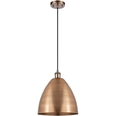 Ballston Dome LED 12 inch Antique Copper Mini Pendant Ceiling Light