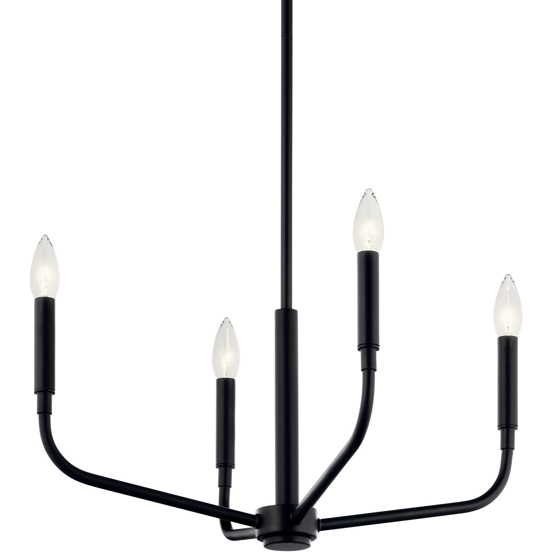 Madden 4 Light Black Chandelier/Semi Flush Ceiling Light