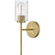 Leta 1 Light 7.5 inch Lacquered Brass Bath Light Wall Light